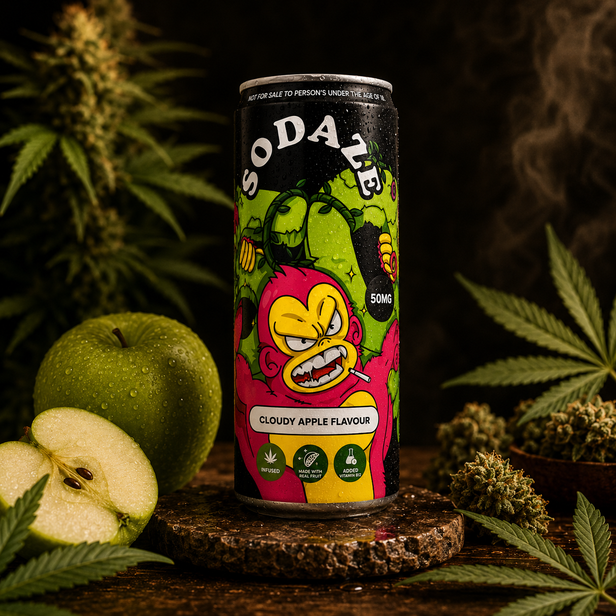 SODAZE 50mg THC infused drink by The Baked Monkey