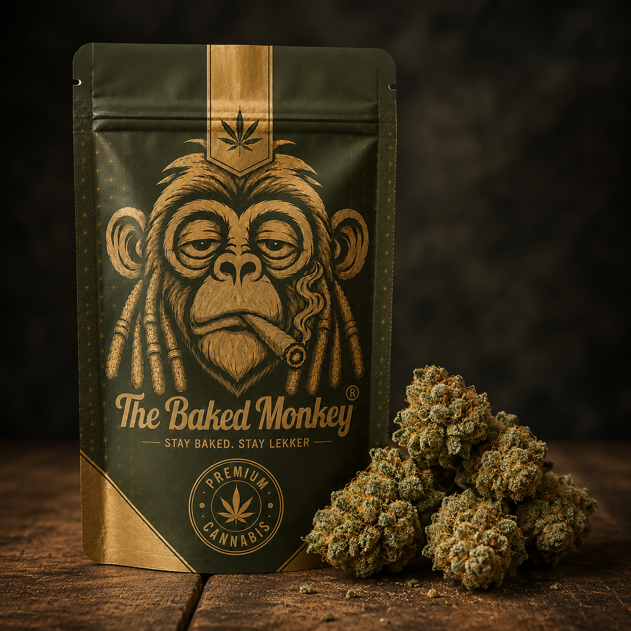Greenhouse cannabis flower by The Baked Monkey